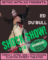 a flyer for ed bull's shock show