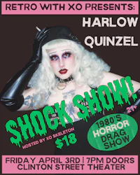 a flyer for the shock show featuring harold quinzel
